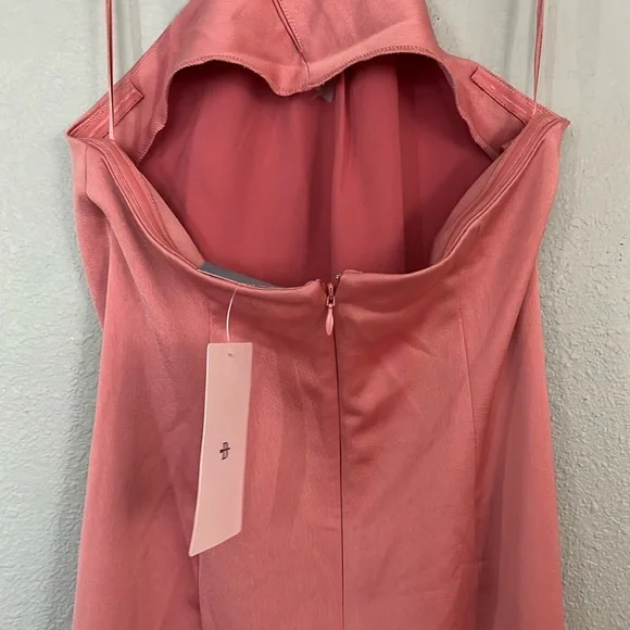 BHLDN Ruby Twist Halter Satin Gown - Picture 6 of 17